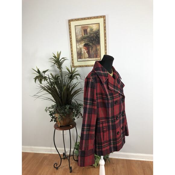 Old Navy Pea Coat XL Pocket Long Sleeve Full Double Breasted Pocket Bella Swan - Picture 2 of 8